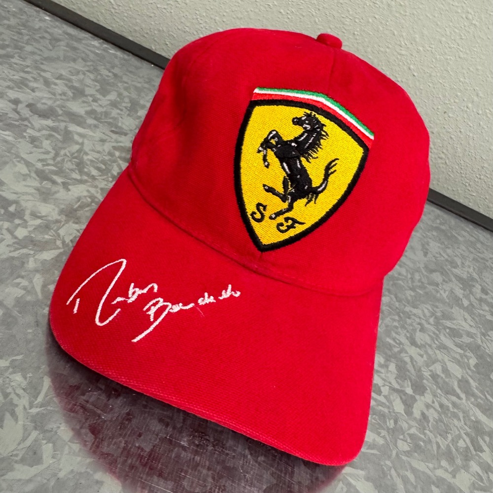 Ferrari Rubens Barrichello Hat Mens OSFA Red Excellent 99 Vintage F1 Racing Cap